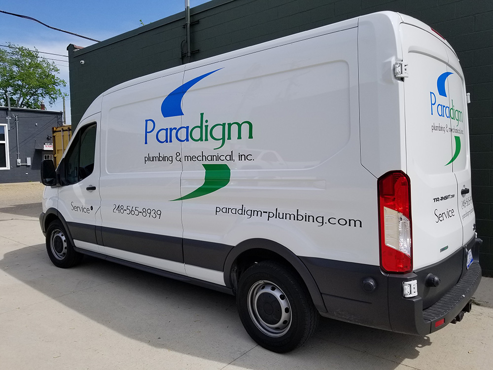 Paradigm Plumbing and Mechanical Work Truck Ferndale, MI