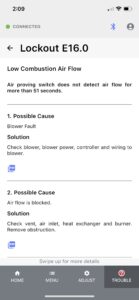 USB. Connect App lockout warning screen