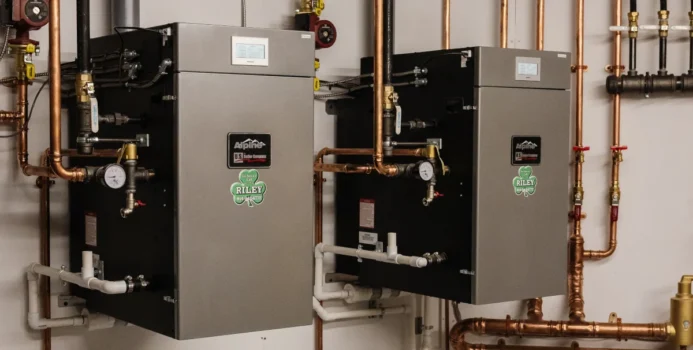 Alpine boilers set up by Riley Inc.