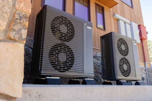 Ambient heat pumps outside home
