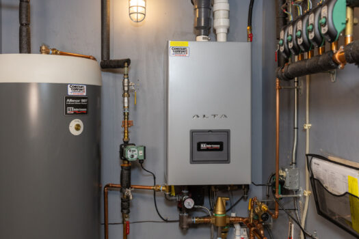ALTA high-efficiency condensing gas boiler and Alliance SST indirect water heater